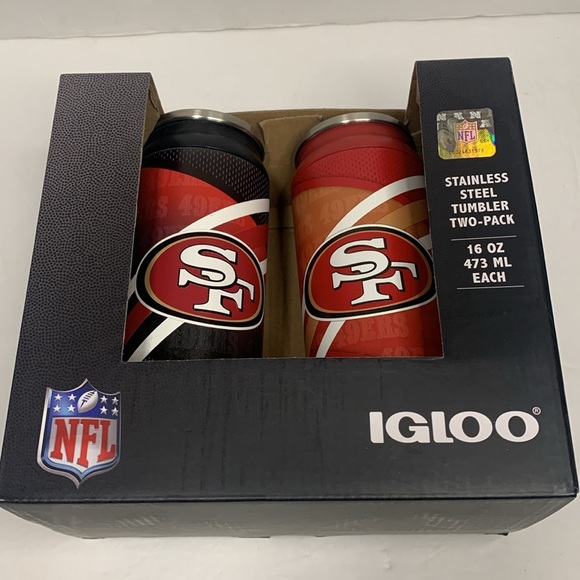 NFL San Francisco 49ers 16 oz Insulated Igloo Tumbler Set New - Picture 11 of 12